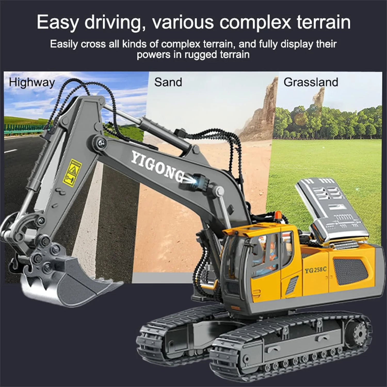 2.4Ghz RC Engineering Car 11CH/9CH Alloy Remote Control Excavator Dump Trucks Bulldozer - Image 10