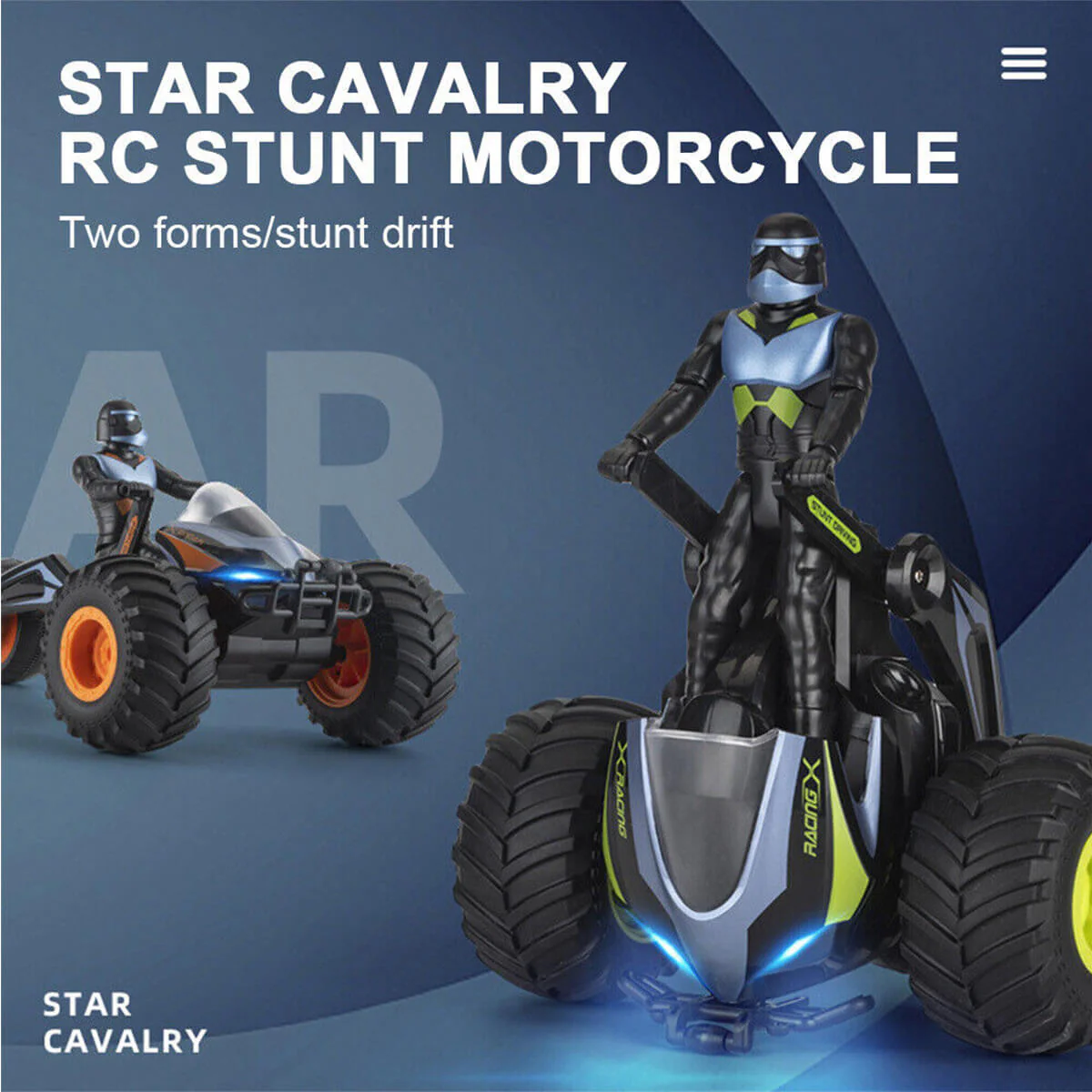2.4GHz RC Motorcycle 2in1 RC Stunt Car Remote Control 360 Degree Rotation Drift Motorcycle - Image 3