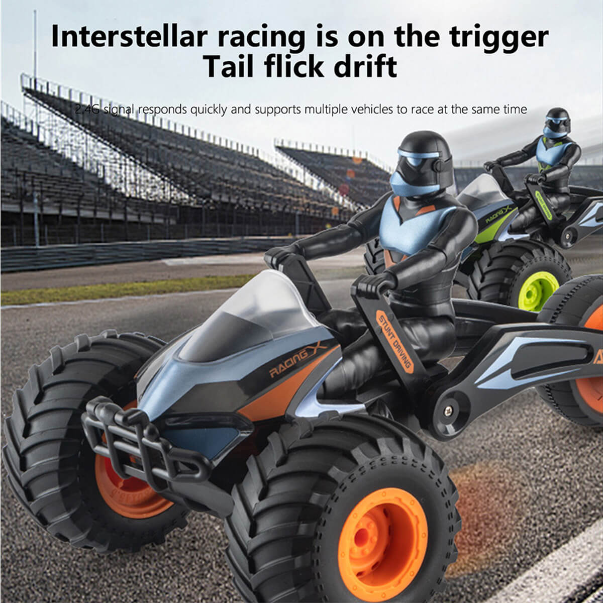 2.4GHz RC Motorcycle 2in1 RC Stunt Car Remote Control 360 Degree Rotation Drift Motorcycle - Image 7
