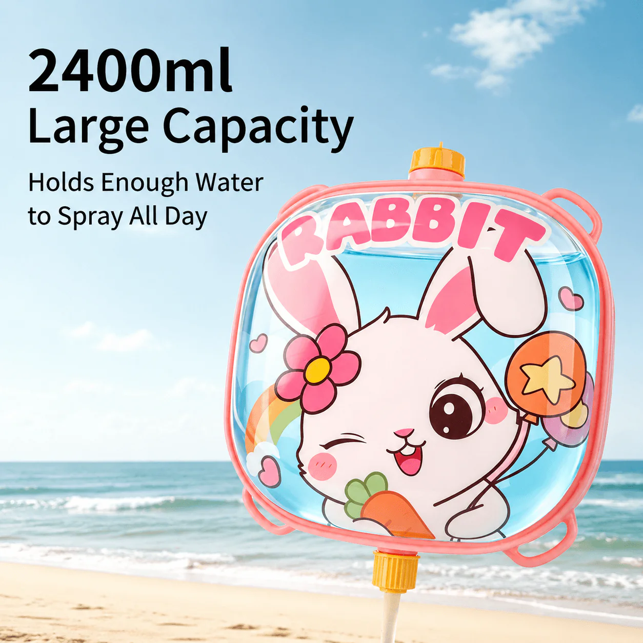 2 IN 1 Electric Water Gun with Backpack and Drum Magazine 29.5FT Range Summer Water Toy for Kids 2+ - Image 6