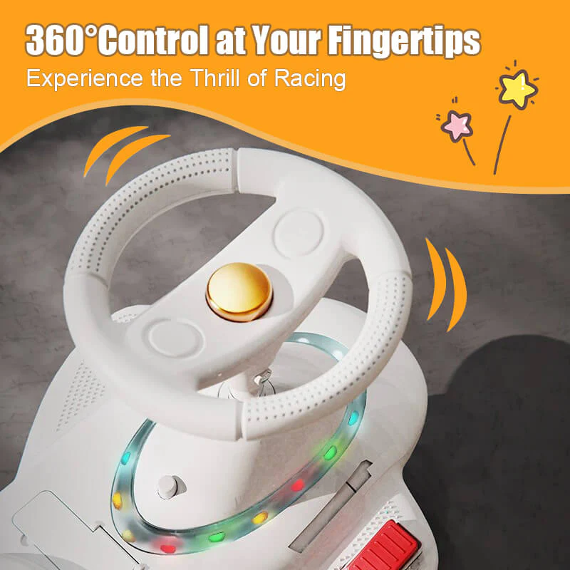 2 in 1 Electric Wiggle Car 6V 360° Swing Ride on Car Dual Motor Car with Music Light For Kids - Image 3