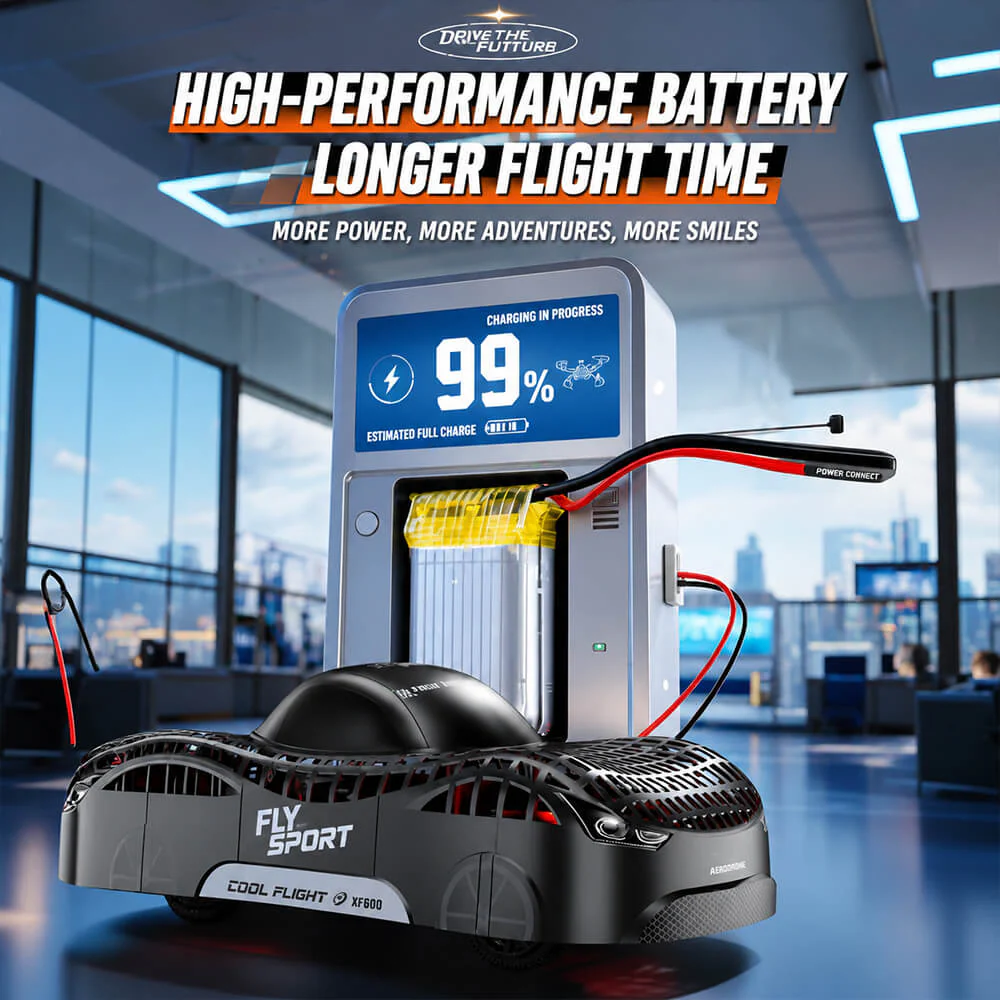 2-in-1 RC Car 2.4GHz Flying Drift Race Car Remote Control Stunt Vehicle with Rechargeable Battery for Kids - Image 8