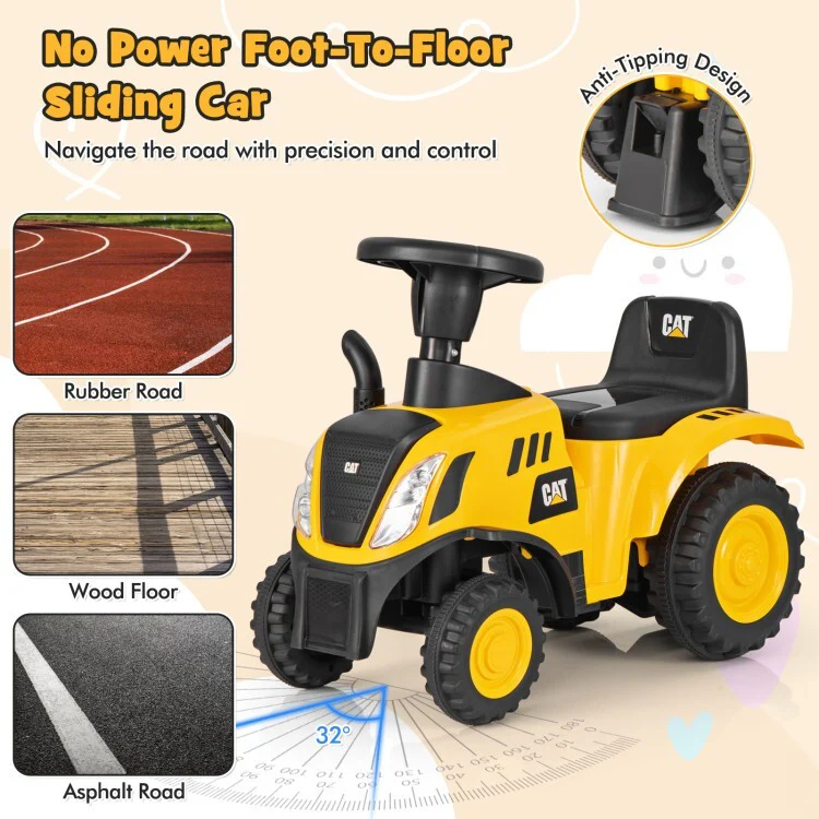 2 in 1 Ride on Tractor with Shovel and Detachable Trailer Ride on Toy for Kids - Image 5