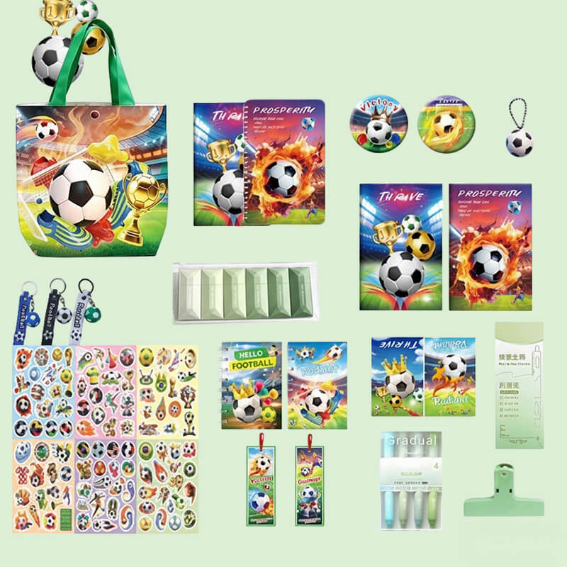 2026 Football Stationery Set for Kids Soccer Themed School Supplies with Canvas Bag - Image 2