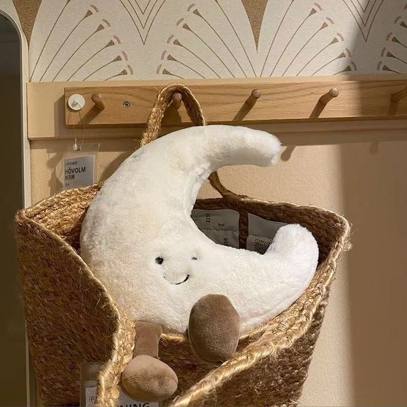 23.6inch Soft Plush Toys Sun Moon Shaped Pillows Sleeping Dolls Home Decoration - Image 7