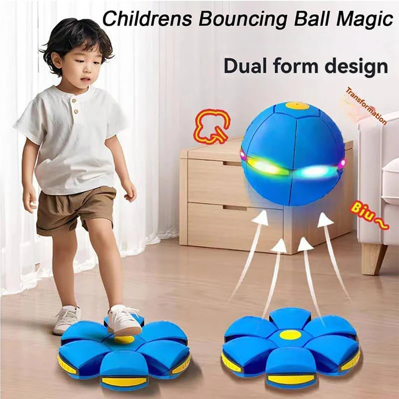 2in1 Magic Ball with 6 Light Music Transforming Flying Saucer Outdoor Indoor Interaction Toy - Image 4