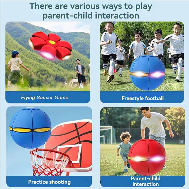2in1 Magic Ball with 6 Light Music Transforming Flying Saucer Outdoor Indoor Interaction Toy - Image 6