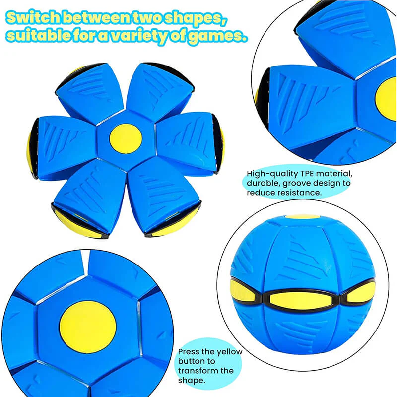 2in1 Magic Ball with 6 Light Music Transforming Flying Saucer Outdoor Indoor Interaction Toy - Image 9