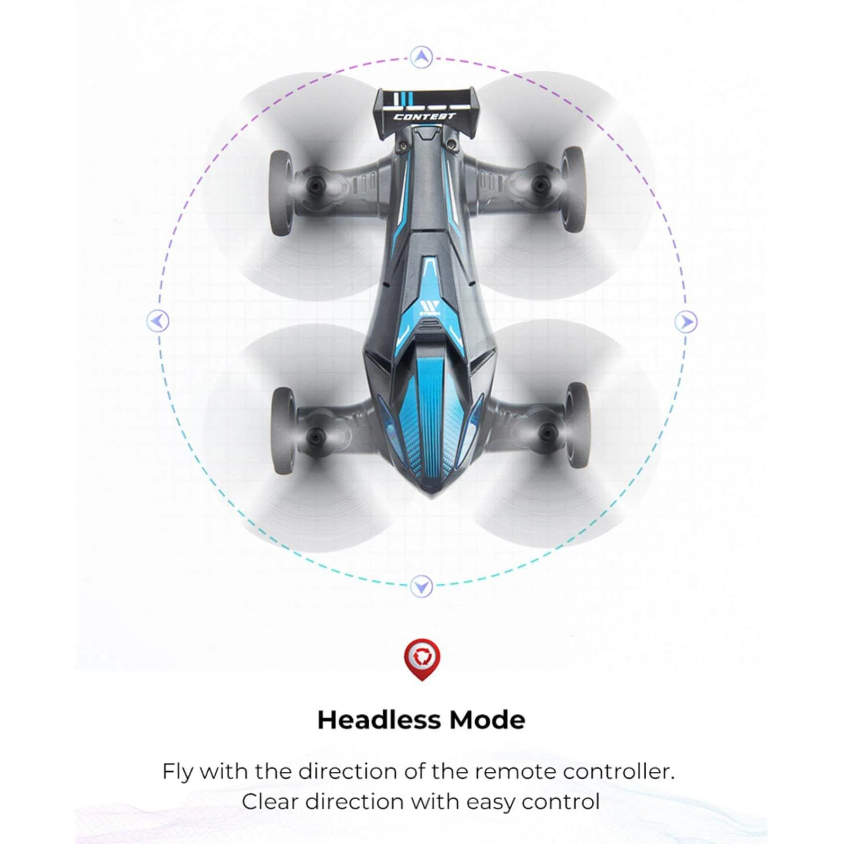 2in1 RC Drone Flying Cars Remote Control Quadcopter Stunt Land-Air Car with Speed Adjustment - Image 8