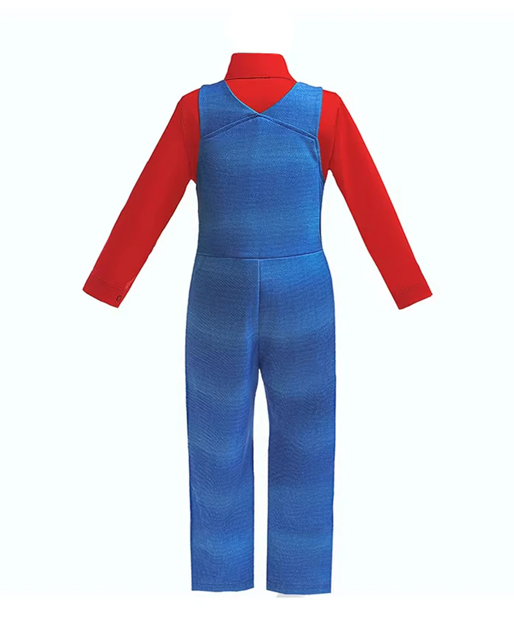 5pcs Super Plumber Brother Costume Shirt Overalls Hat Gloves and Beard Set for Themed Party - Image 4