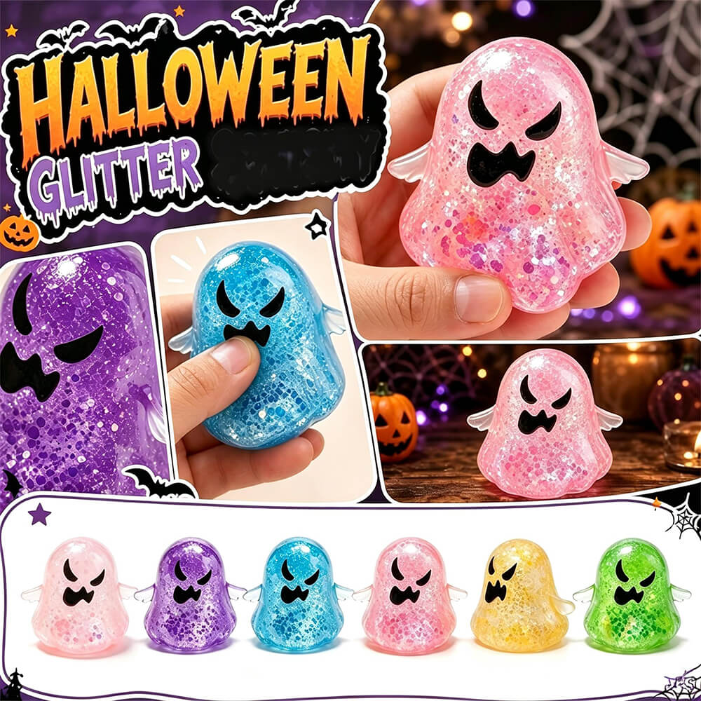 3.15'' Halloween Squishies Glitter Ghost Squishy Toy Relief Squeeze Toys For Kids and Adults - Image 11
