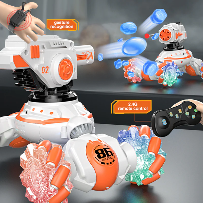 3-IN-1 RC Car Soft Bomb Water Bomb Bubble Car 360° Rotation Stunt Car Dual Control Twist Car - Image 3