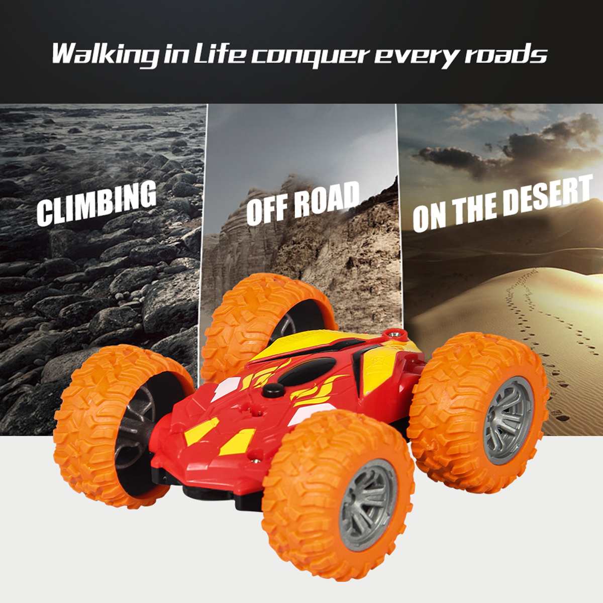 3D RC Stunt Car High Speed Tumbling Crawler Vehicle 360 Degree Flips Double Sided Rotating Tumbling RC Car Radio Control Toy Car - Image 3
