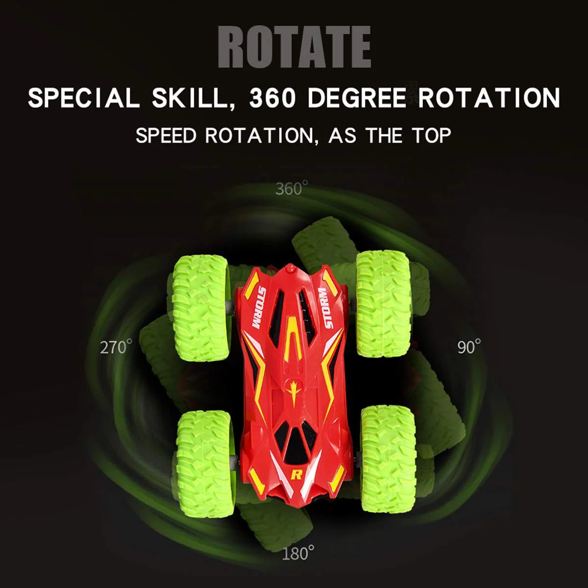3D RC Stunt Car High Speed Tumbling Crawler Vehicle 360 Degree Flips Double Sided Rotating Tumbling RC Car Radio Control Toy Car - Image 7