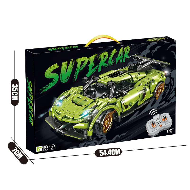 402Pcs Remote Control Sports Race Car Building Blocks Sets, STEM Building Kits, Educational Learning Toys for Boys, Practical Gifts 4 5 6 7 8 9 10+ Year Old - Image 6