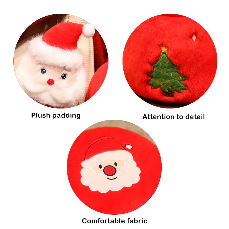 4pcs Christmas Plush Toy Xmas Santa Snowman Tree Apple with Storage Box Christmas Hanging Decorations - Image 11