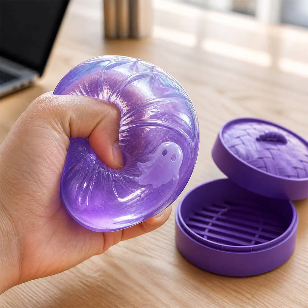 4pcs Halloween Dumpling Squishies with Steamer Box 3.35inch Blind Box Squeeze Stress Relief Toy for Halloween Gifts - Image 5