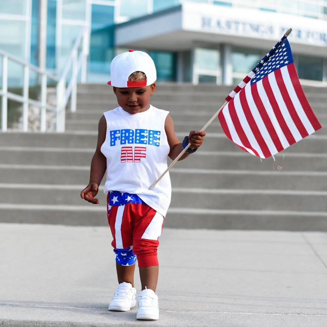 Boys 4th of July Outfits US Flag Shirt and Star Stripe Shorts 2Pcs Set for Carnival - Image 4