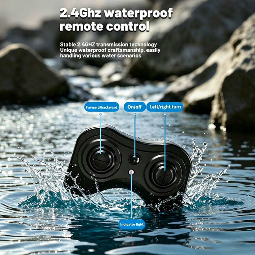 4WD Amphibious RC Car 2.4GHz Waterproof RC Off- road Truck with 360° Rotation for Land & Water - Image 9