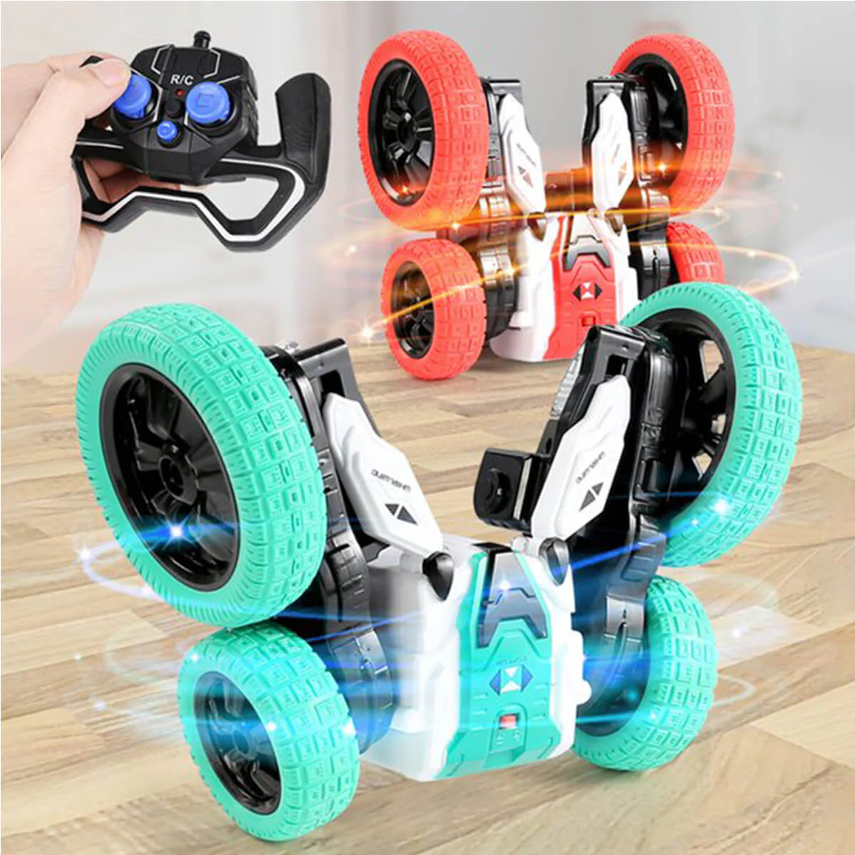 4WD RC Car Spin Stunt Car 360 Degree Rotating Remote Control Car Double Sided Flips Vehicles - Image 2