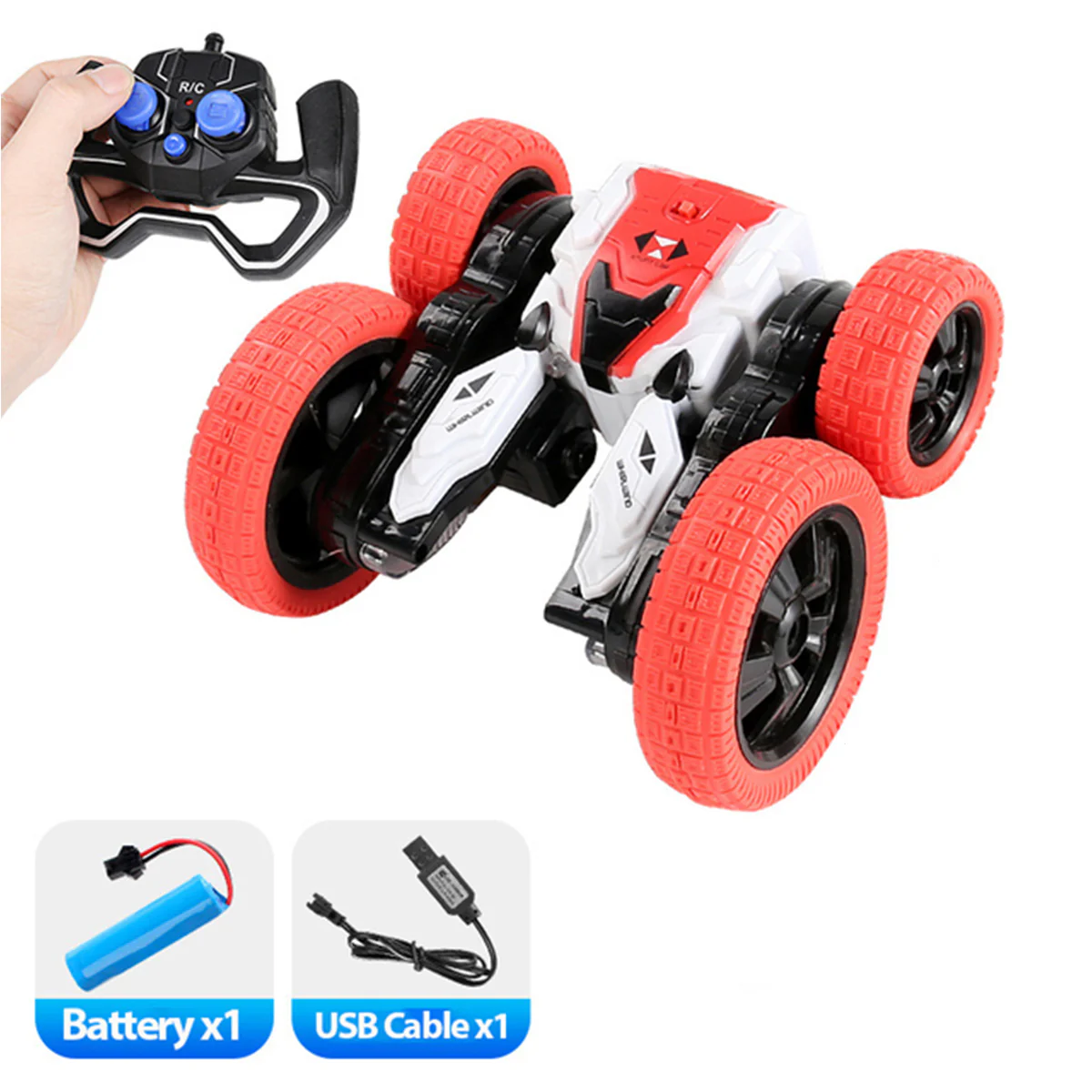 4WD RC Car Spin Stunt Car 360 Degree Rotating Remote Control Car Double Sided Flips Vehicles - Image 5