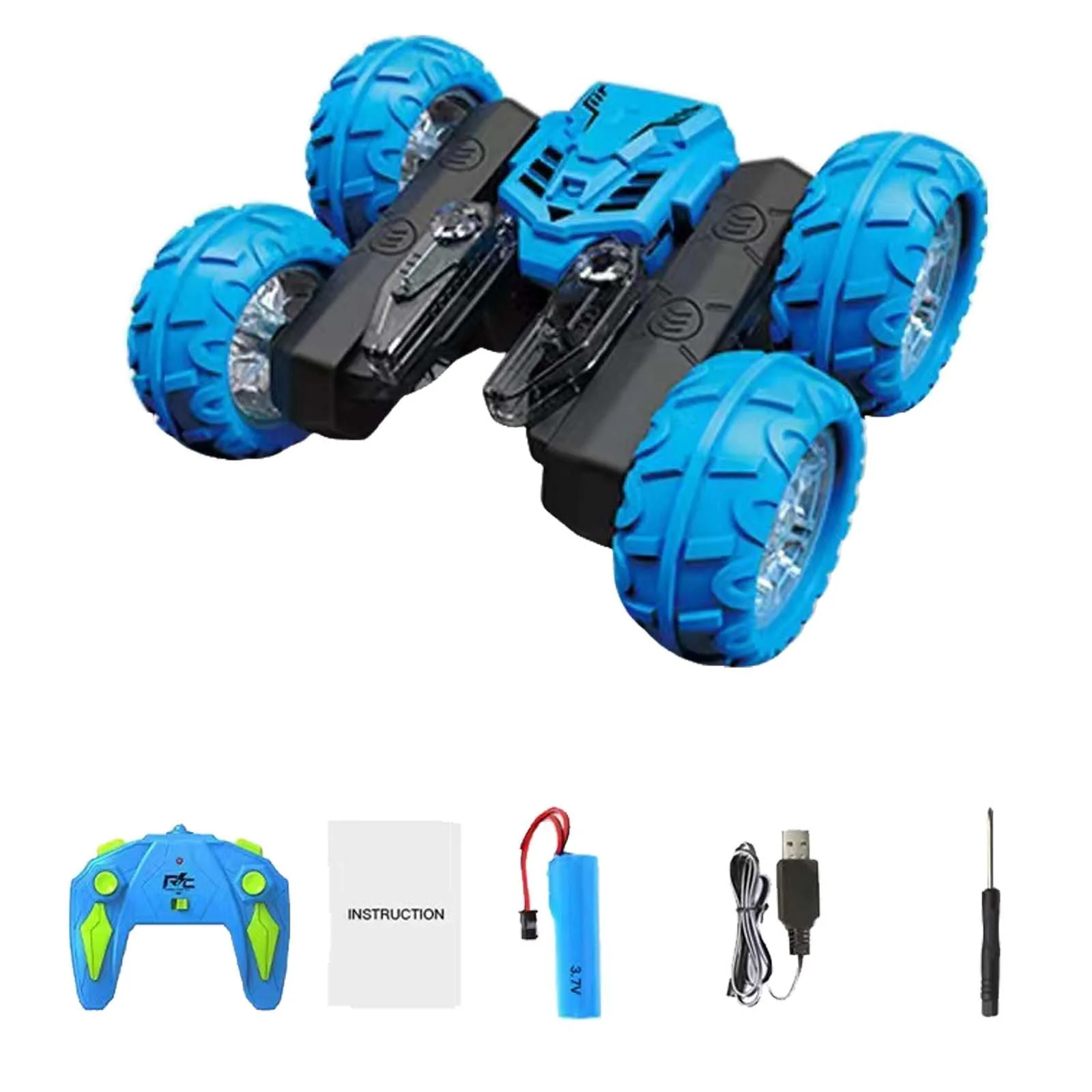 4WD RC Stunt Car 360° Rotating Car Double-sided Stunt Vehicles Cool LED Light - Image 9