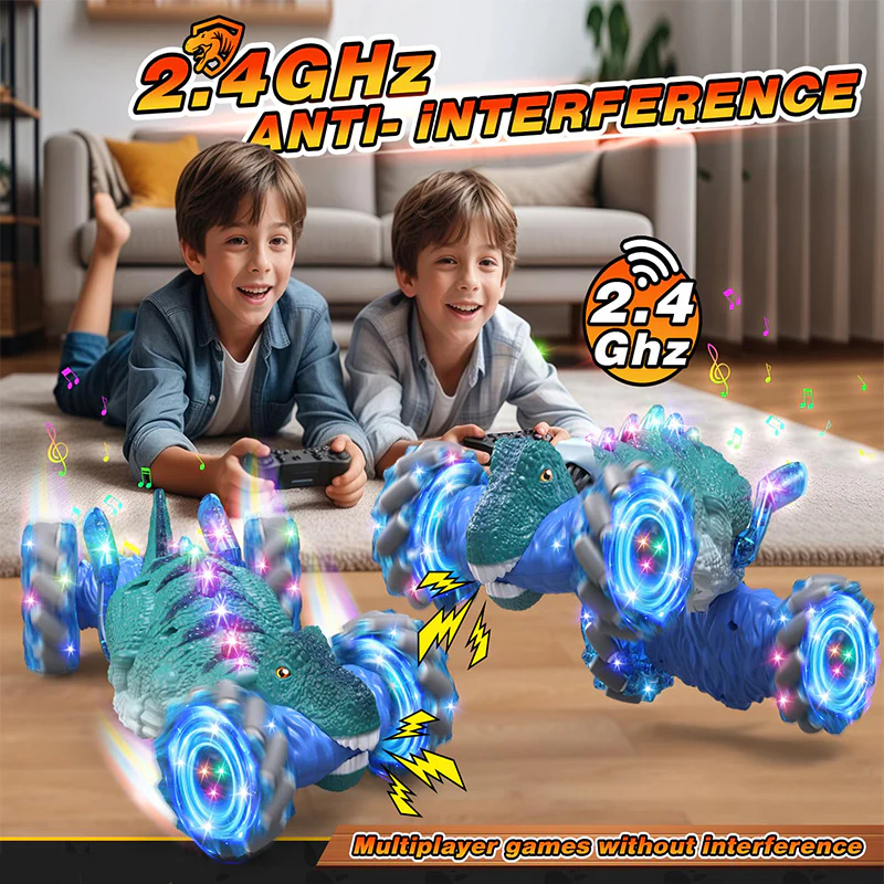 4WD RC Twist Car Dino 360° Stunt Car Dual Control Electric Climbing Car - Image 7