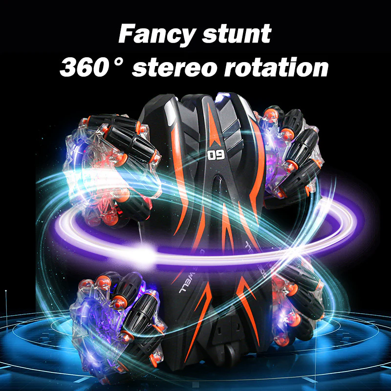 4WD Stunt RC Car 2.4G Double-sided Car Cool Light 360° Stunt Drift Car - Image 3