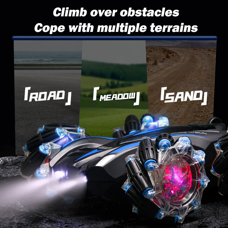 4WD Stunt RC Car 2.4G Double-sided Car Cool Light 360° Stunt Drift Car - Image 7