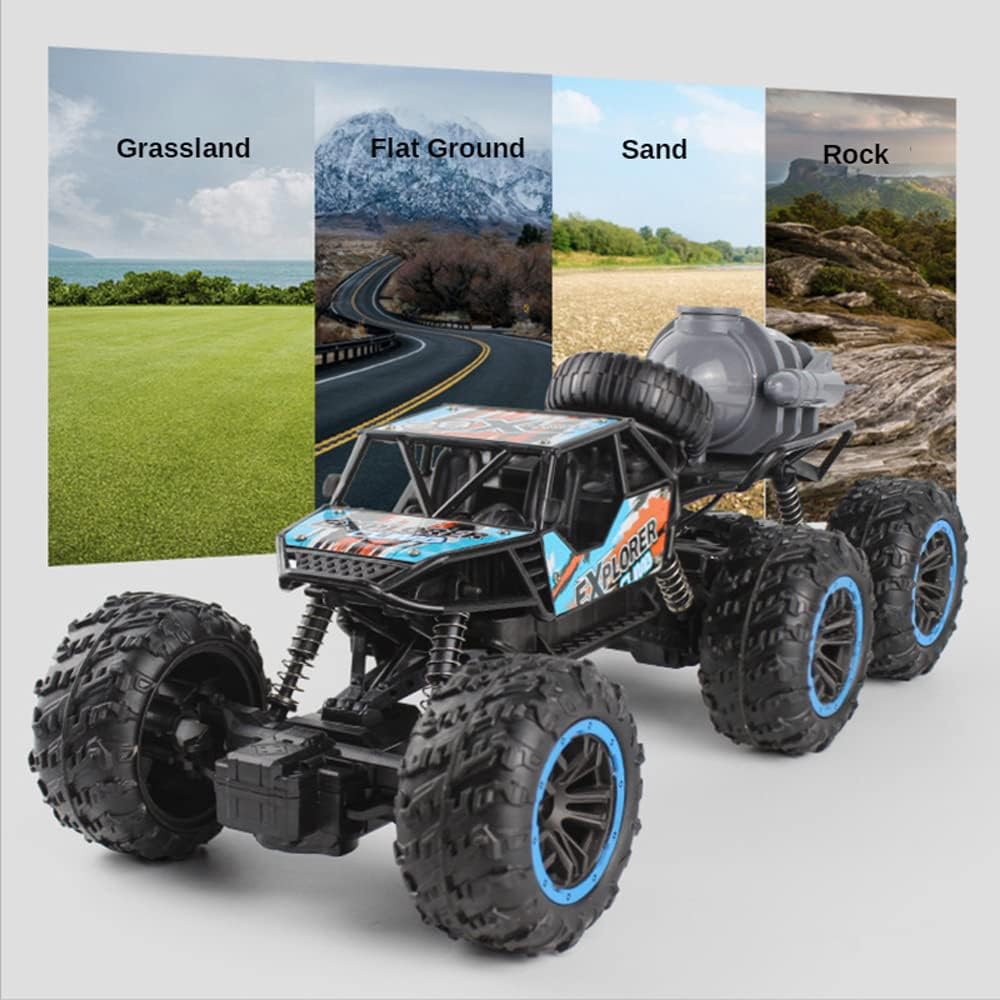 6 Wheels RC Car Alloy 2.4G Climbing Off-road Vehicle Spray Racing Car with Light - Image 7