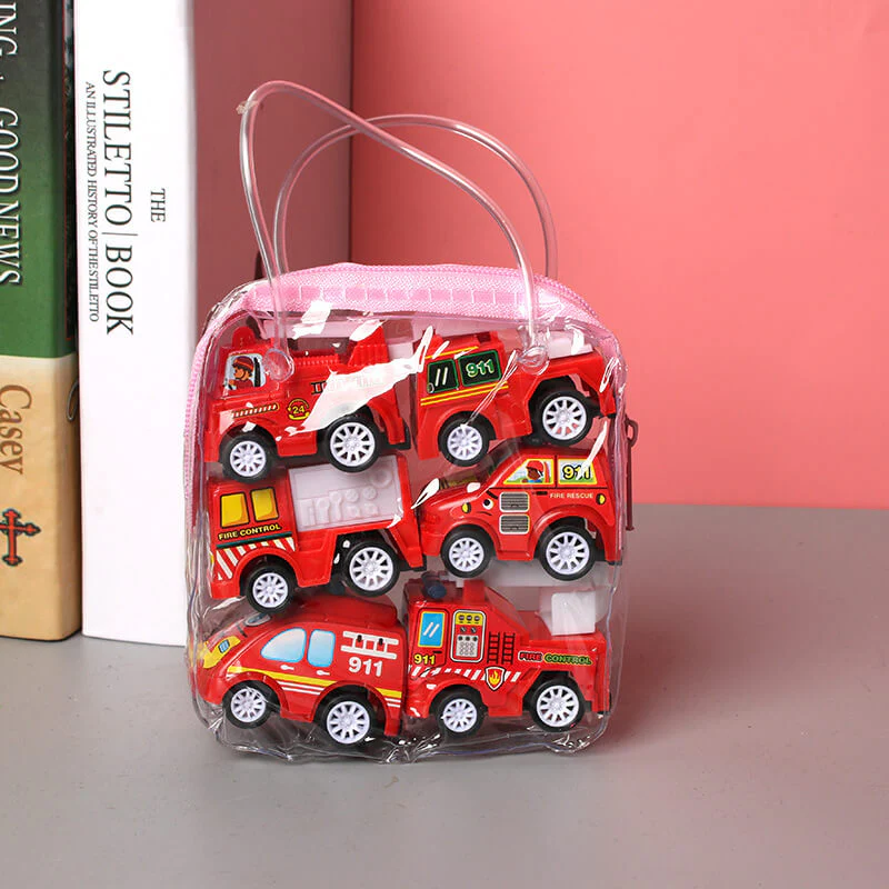 6Pcs/set Mini Toy Cars Pull Back Car Play Set Cartoon Vehicle Trucks Baby Toddlers Birthday Gift - Image 3