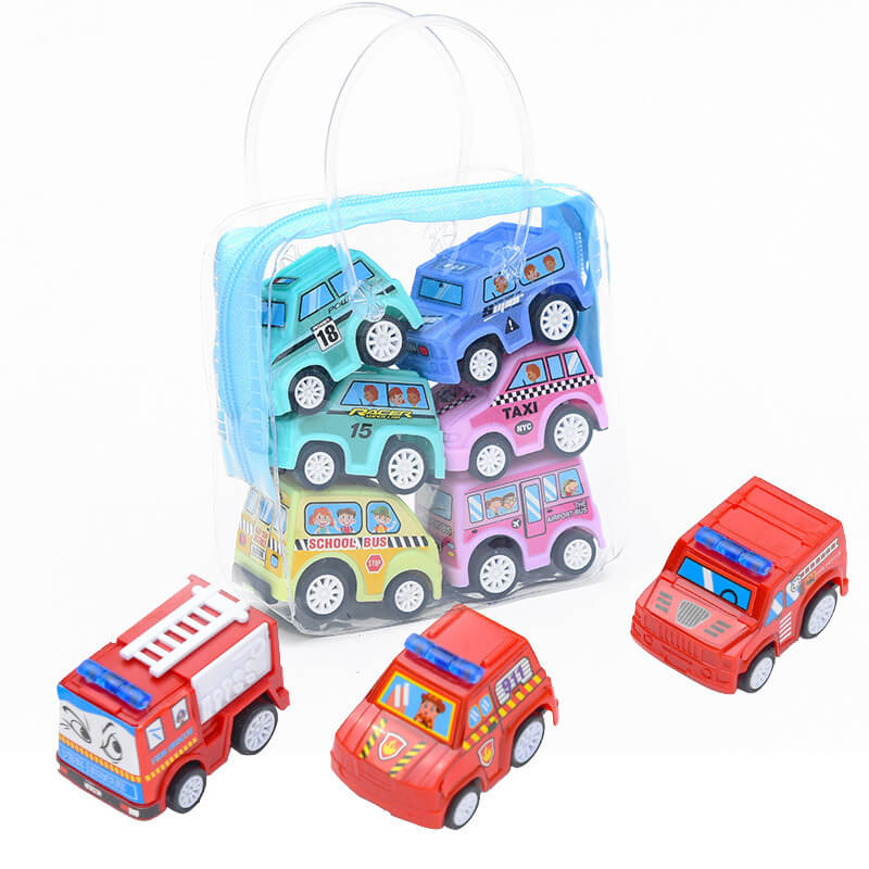 6Pcs/set Mini Toy Cars Pull Back Car Play Set Cartoon Vehicle Trucks Baby Toddlers Birthday Gift - Image 6