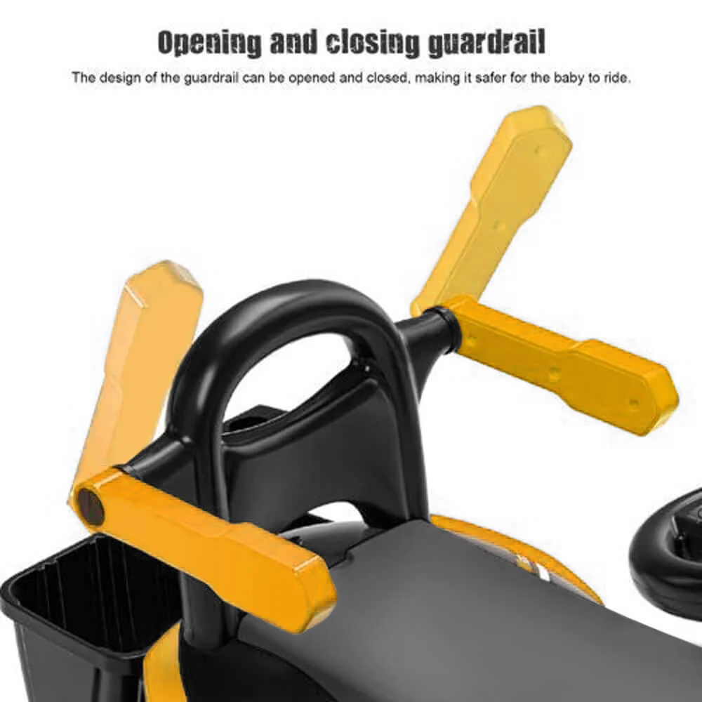 6V Kids Electric Excavator Ride-On Car Toys With Removable Push Handle & Light Music For Girls & Boys - Image 8