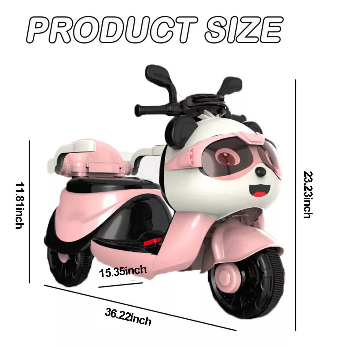 6V Kids Electric Motorcycle 3 Wheels Cartoon Car Ride On Toys with Lights & Music - Image 10