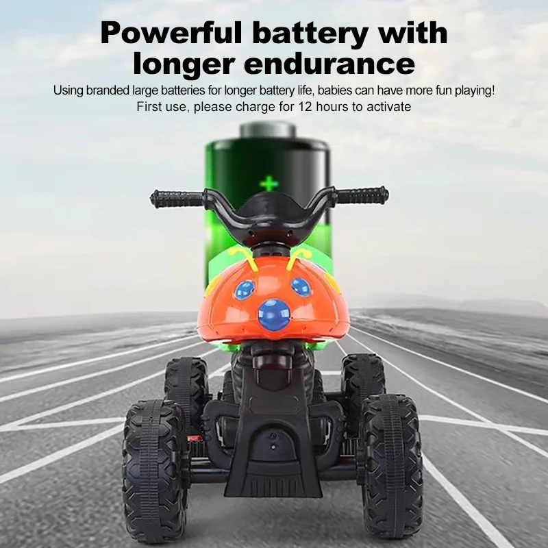 6V Kids Electric Motorcycle Cute 3 Wheels Car Ride on Toy Battery Power Car - Image 5