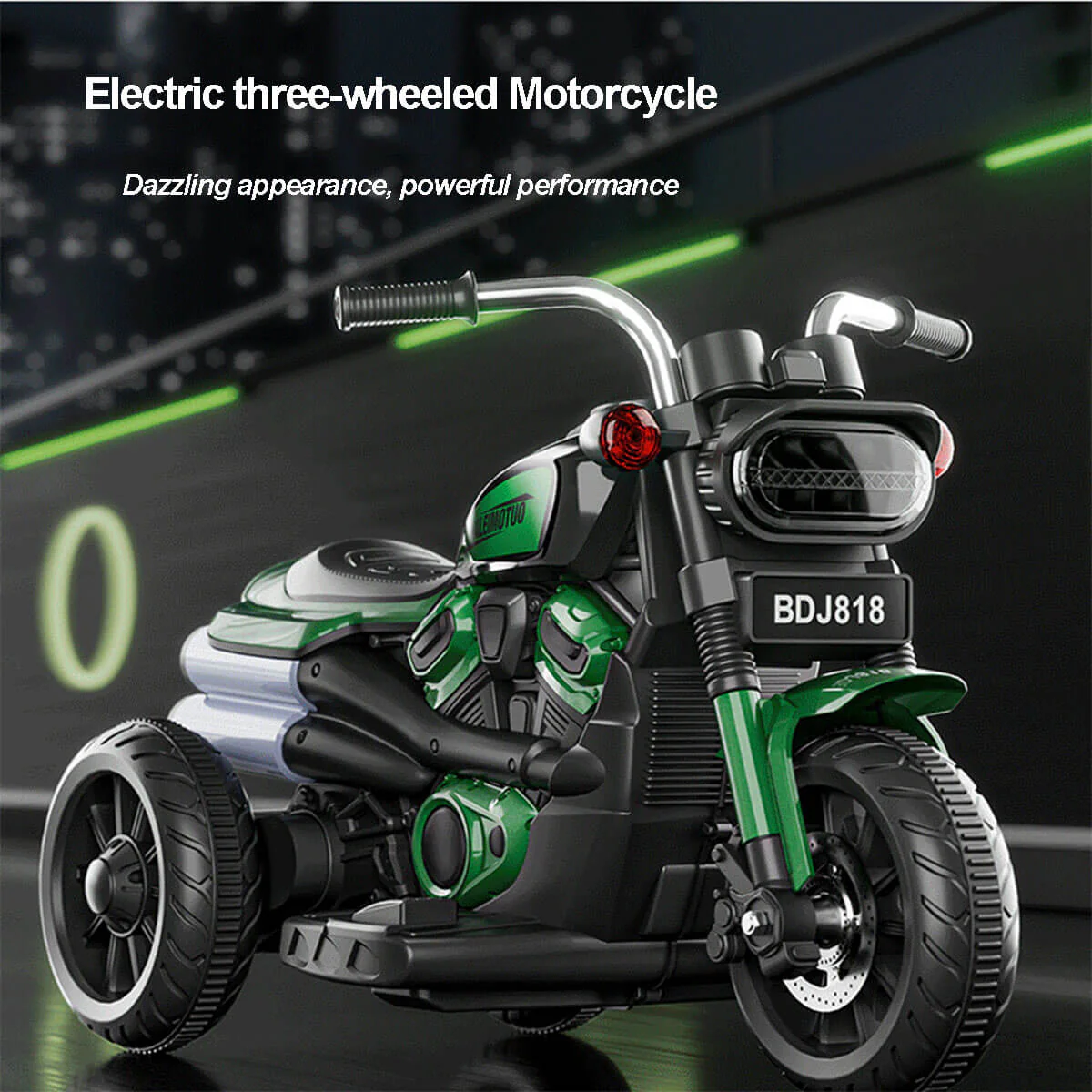 6V Kids Electric Motorcycle Dual Drive 3 Wheels Car Battery Powered Ride On Toys w/LED Headlights & Music - Image 3
