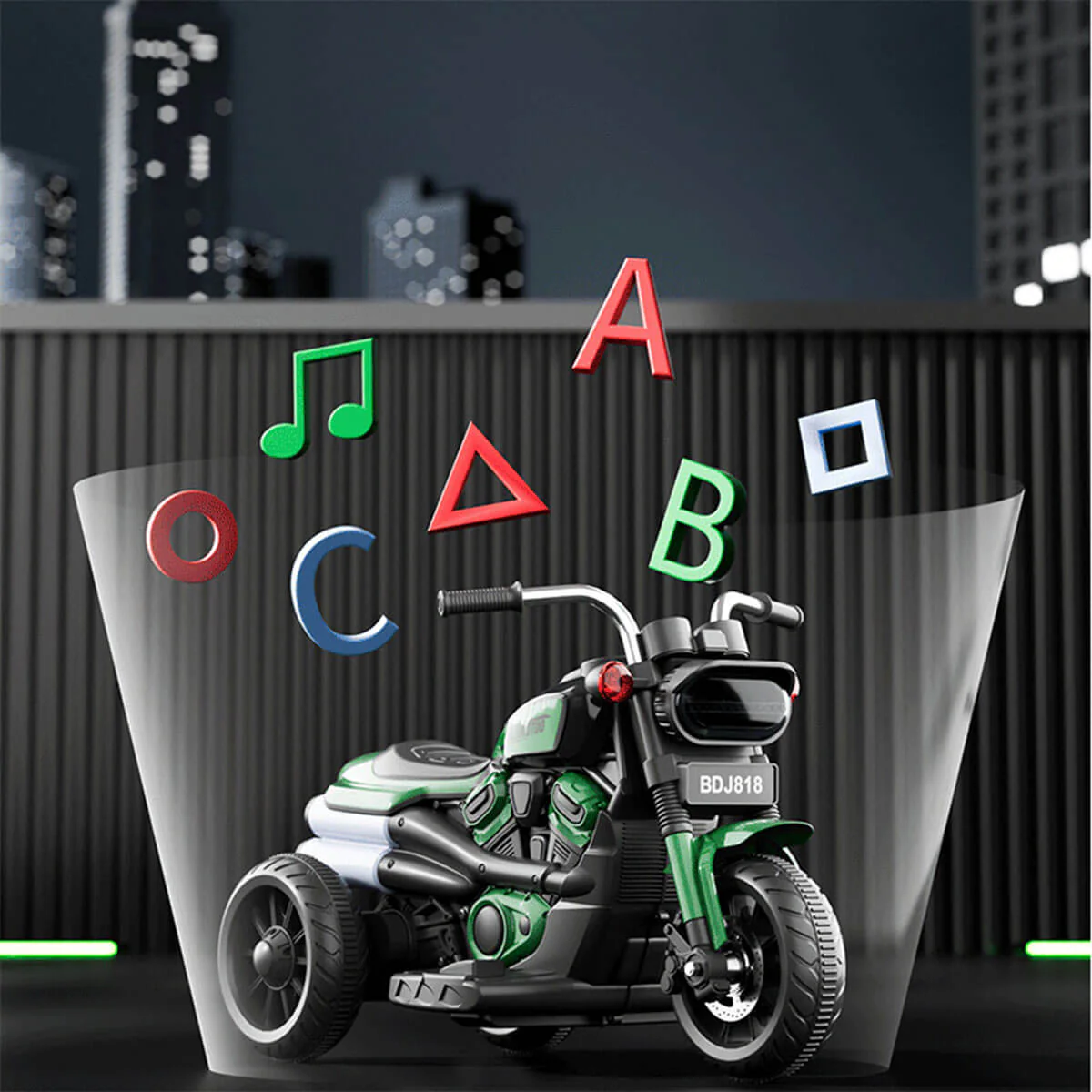 6V Kids Electric Motorcycle Dual Drive 3 Wheels Car Battery Powered Ride On Toys w/LED Headlights & Music - Image 9