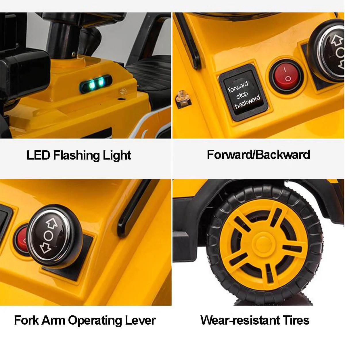 6V Kids Ride On Forklift Car Electric Fork Truck with Liftable Fork and Pallet For Boys Girls - Image 10