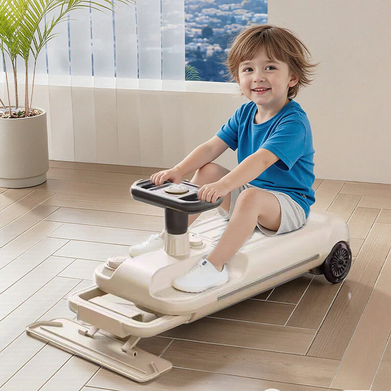 6V Wiggle Car 3 IN 1 Electric Wiggle Car with Floor Cleaning Mop Kids Ride on Car for Indoor Outdoor - Image 9