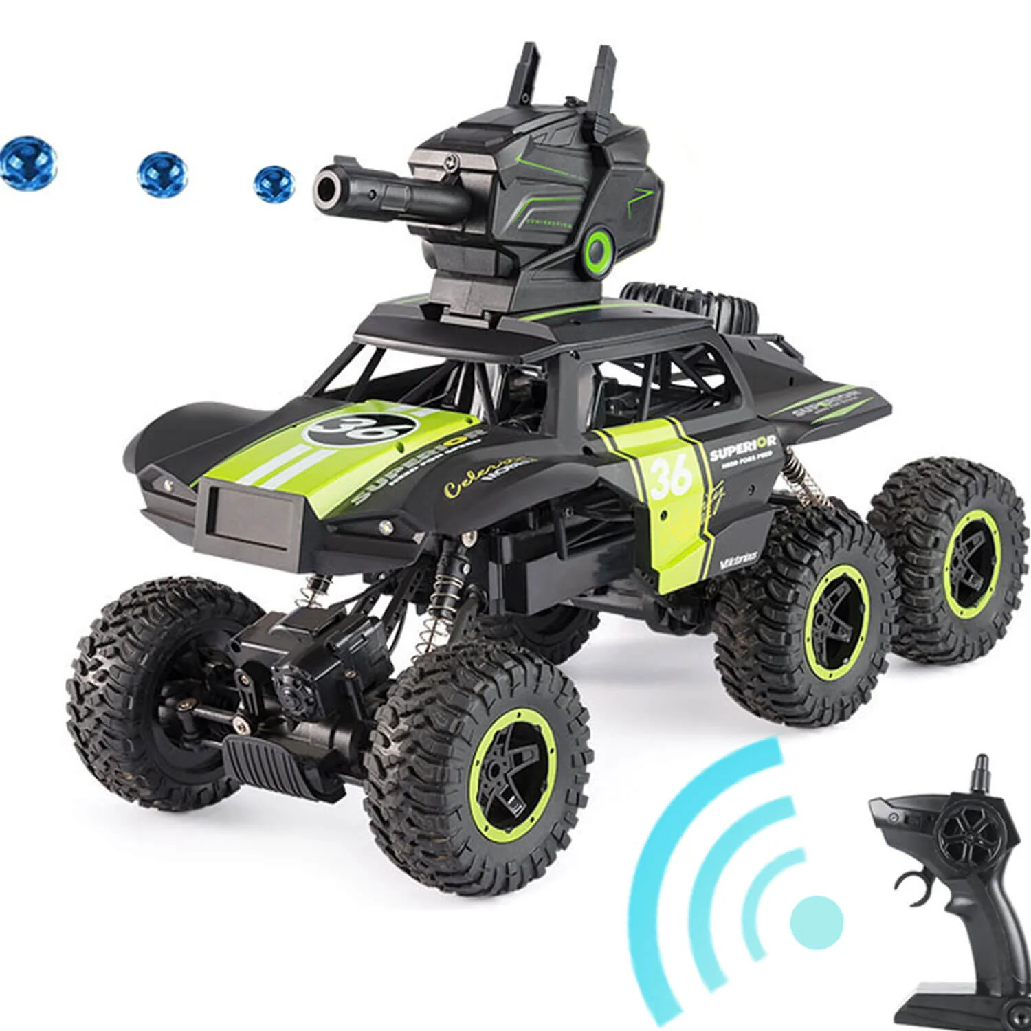 6x6 RC Car Shooting Water Bullets 2.4Ghz Remote Control Monster Truck Lanch Water Bombs - Image 4
