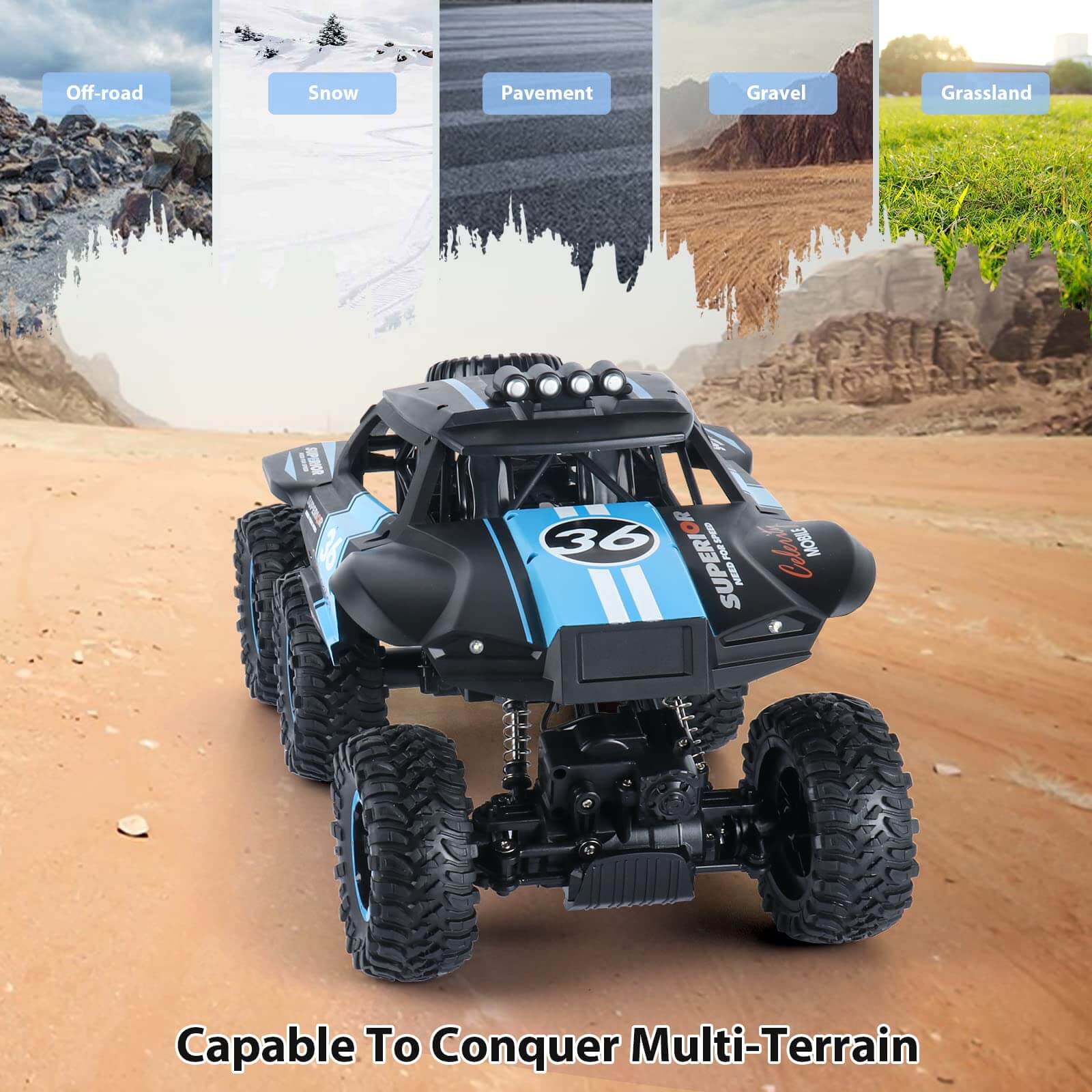6x6 RC Car Shooting Water Bullets 2.4Ghz Remote Control Monster Truck Lanch Water Bombs - Image 6