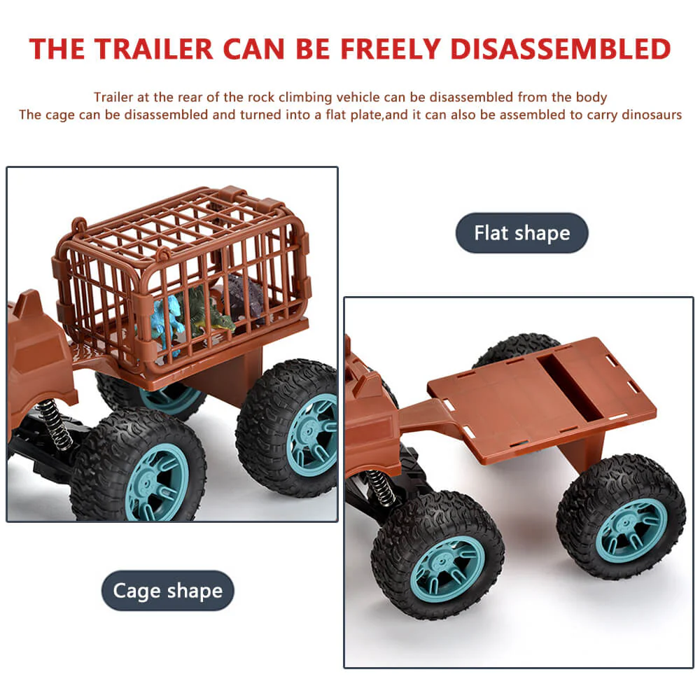 6WD RC Dinosaur Car Remote Control Carrier Truck Dinosaur Toy with Small Dinos for Children Kids Gift - Image 9
