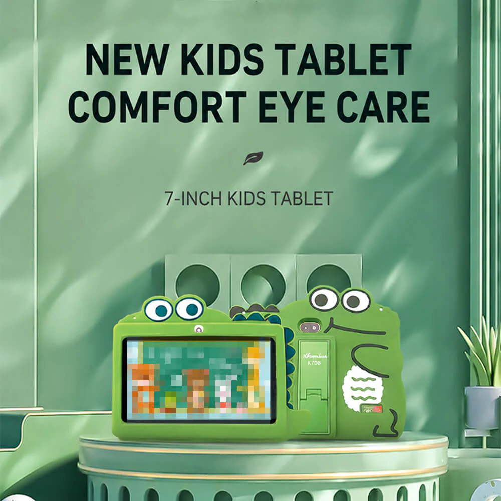 7'' Kids Tablet with Cute Silicone Case Eye Protection IPS Screen Tablet Educational Learning Toys for Kids 3+ - Image 3
