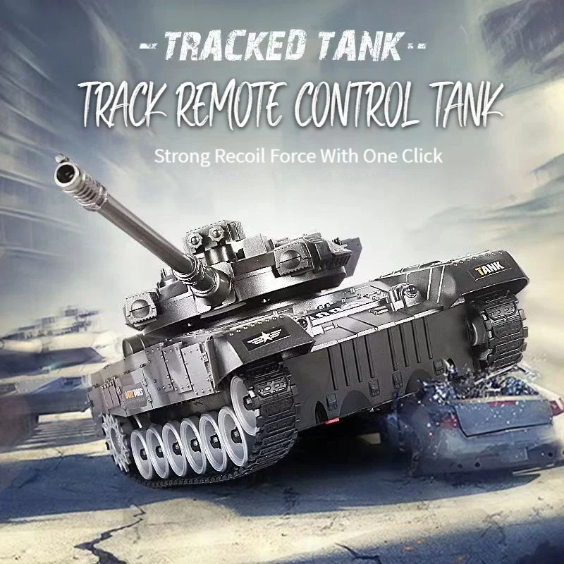 9CH Remote Control Tank 2.4G Tracked Tank 360° Rotating Turret with Light Sound Effects - Image 11