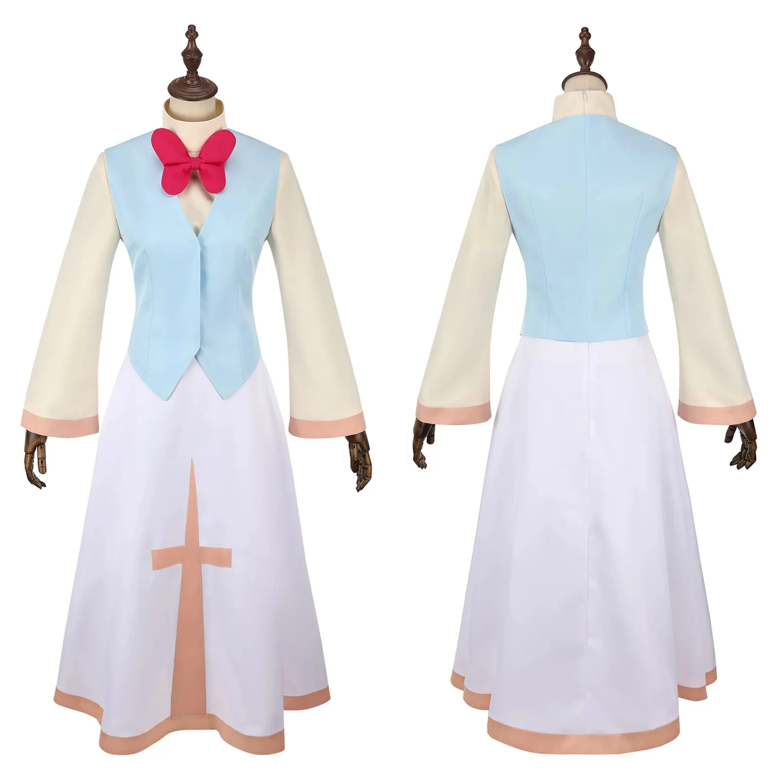 Adult Angel Costume Peter Dress Up Suit Sweatshirt Vest Skirt and Hat Cosplay Full Set - Image 3