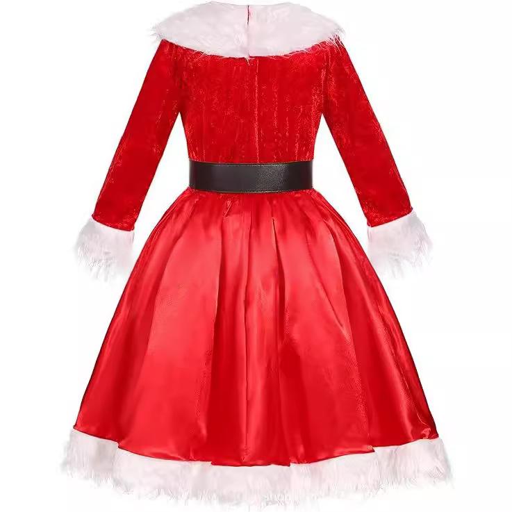 Adult Christmas Light Up Dress Red Santa Costume with Hat for Xmas Party - Image 7