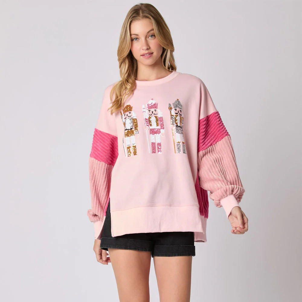 Adult Christmas Sweatshirt Festive Sequined Pullover Xmas Party Clothes - Image 4