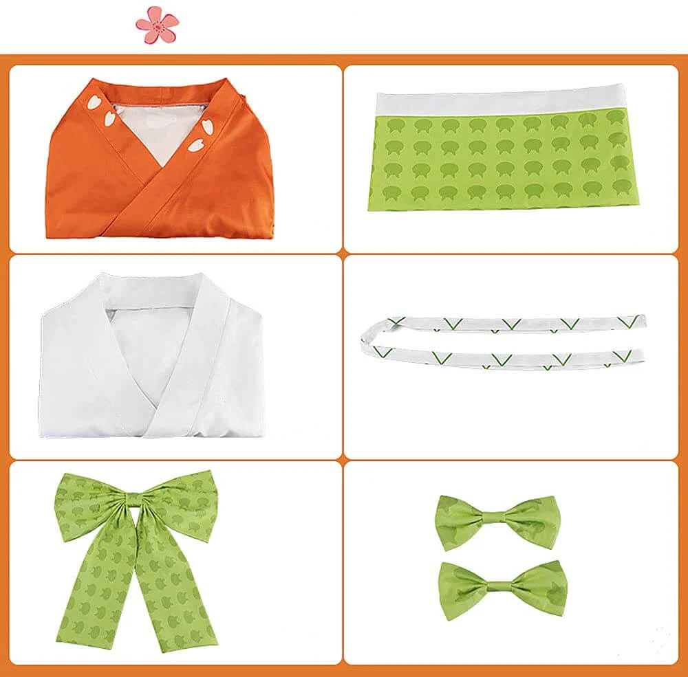 Adult Saionji Hiyoko Kimono Costume Set and Wig for Women Men Halloween Cosplay - Image 4