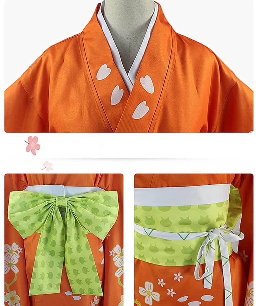 Adult Saionji Hiyoko Kimono Costume Set and Wig for Women Men Halloween Cosplay - Image 5