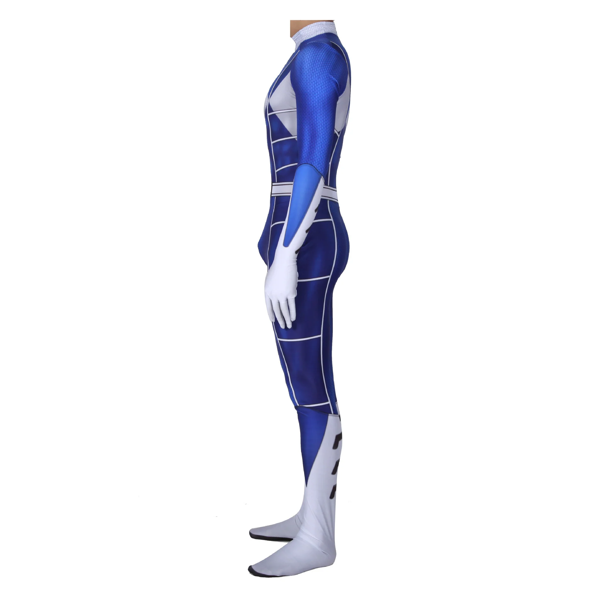 Adult Dino Ranger Outfit Unisex Blue Hero Costume for Halloween Cosplay - Image 3